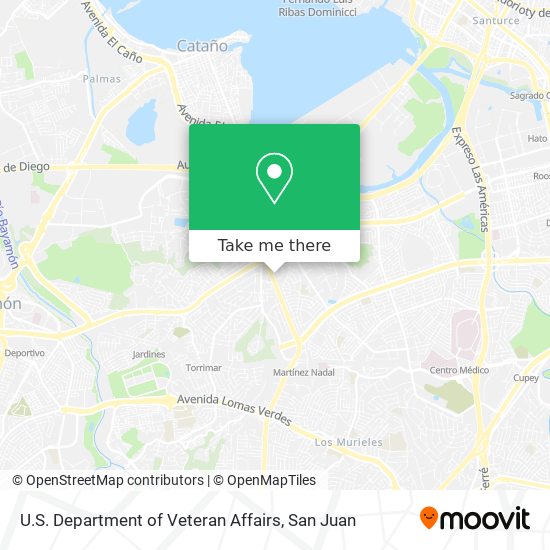 U.S. Department of Veteran Affairs map