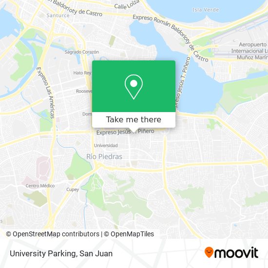 University Parking map