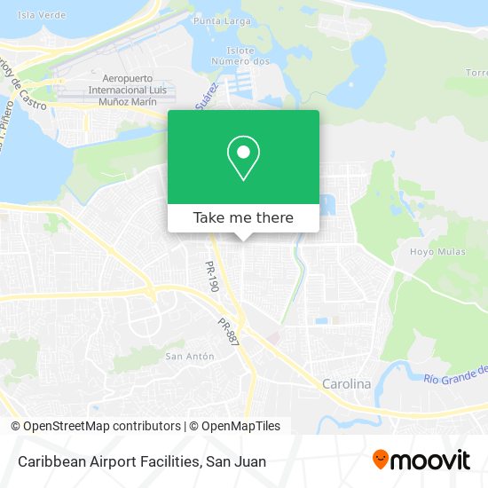 Caribbean Airport Facilities map