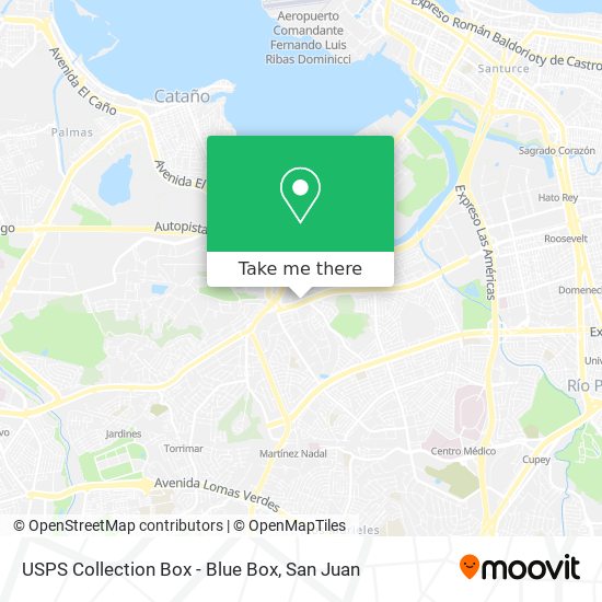 USPS Collection Box - Blue Box map