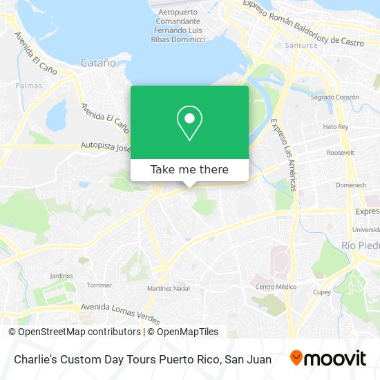 Charlie's Custom Day Tours Puerto Rico map