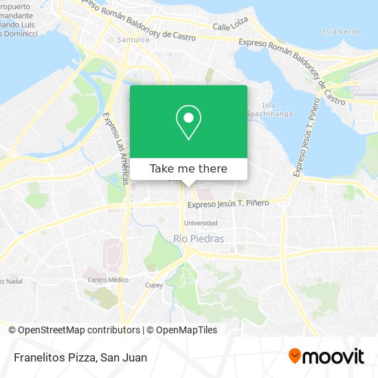 Franelitos Pizza map