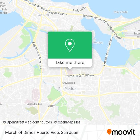 March of Dimes Puerto Rico map