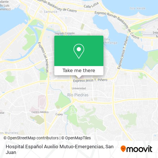 Hospital Español Auxilio Mutuo-Emergencias map
