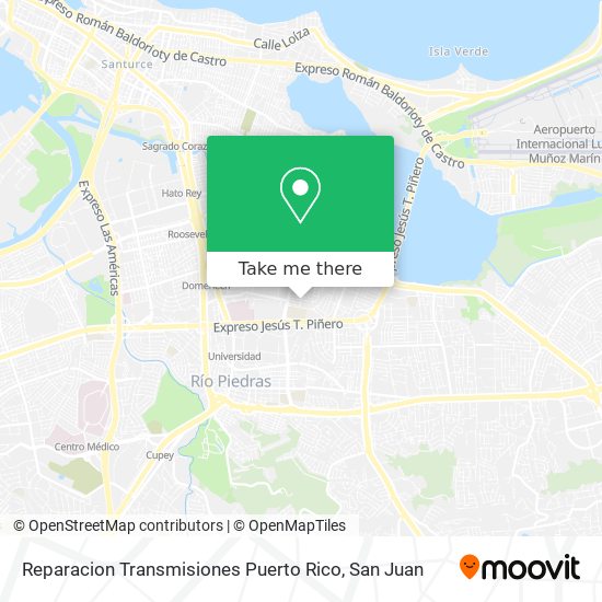 Reparacion Transmisiones Puerto Rico map