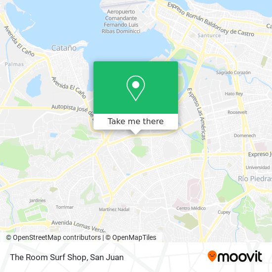 The Room Surf Shop map