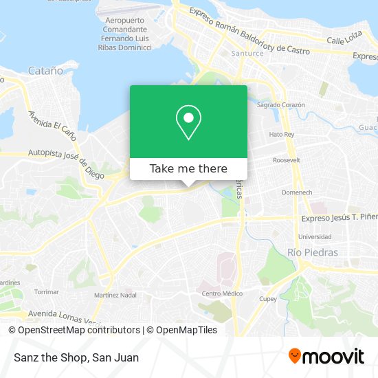 Sanz the Shop map