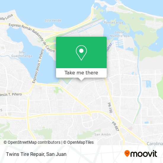 Mapa de Twins Tire Repair