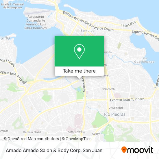 Amado Amado Salon & Body Corp map