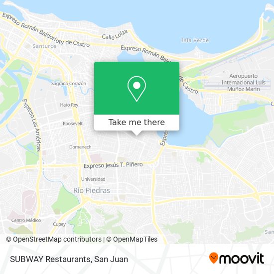 SUBWAY Restaurants map