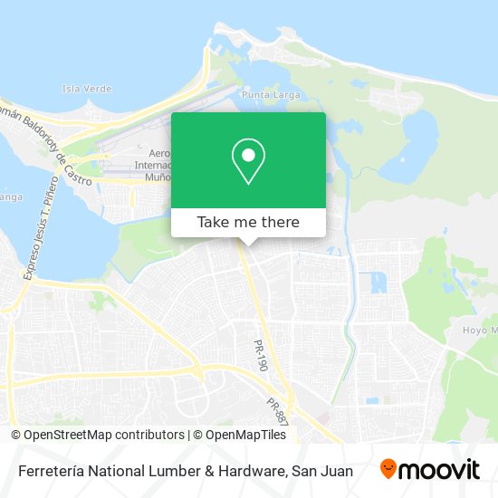 Ferretería National Lumber & Hardware map