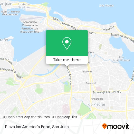Plaza las America's Food map