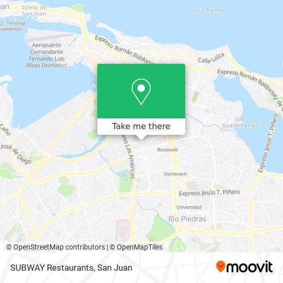 SUBWAY Restaurants map