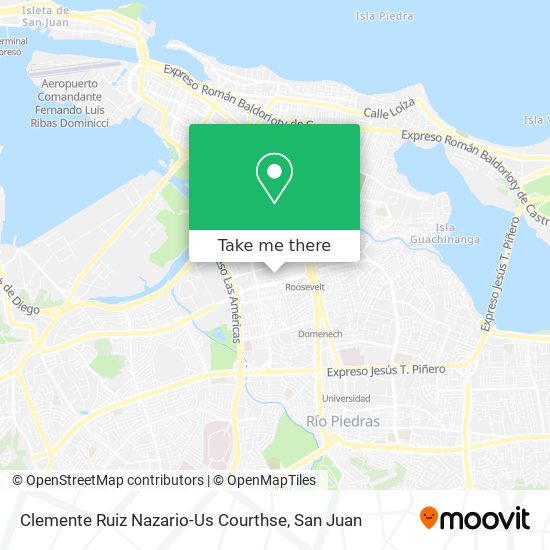 Mapa de Clemente Ruiz Nazario-Us Courthse