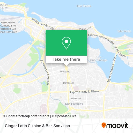 Mapa de Ginger Latin Cuisine & Bar