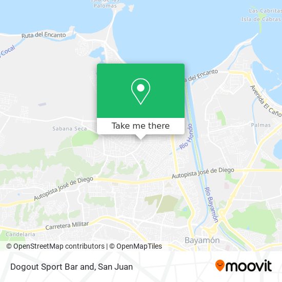 Dogout Sport Bar and map