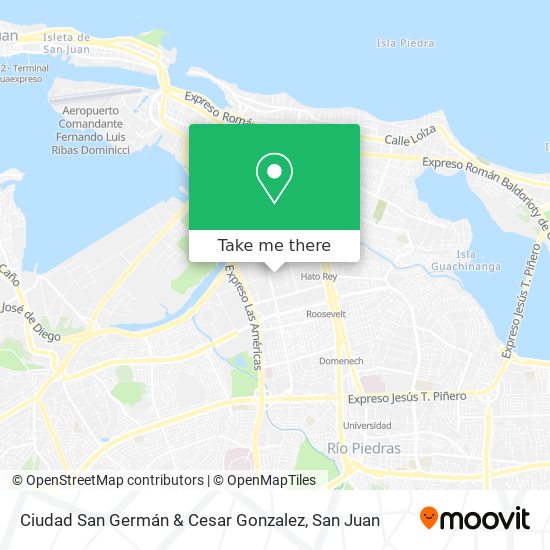 Ciudad San Germán & Cesar Gonzalez map