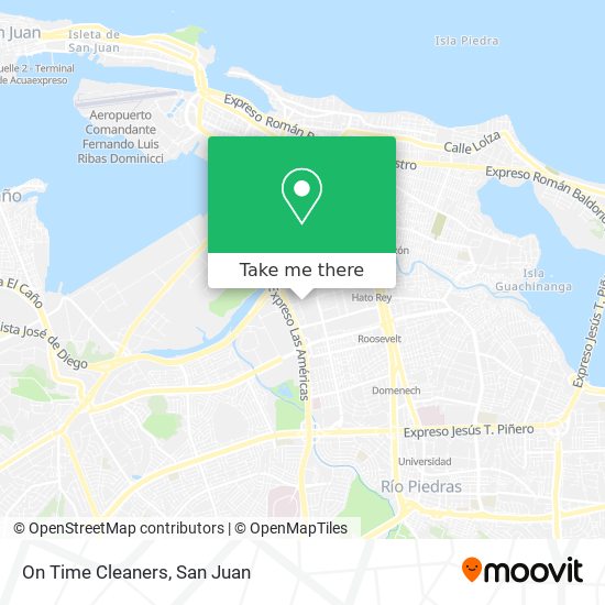 On Time Cleaners map