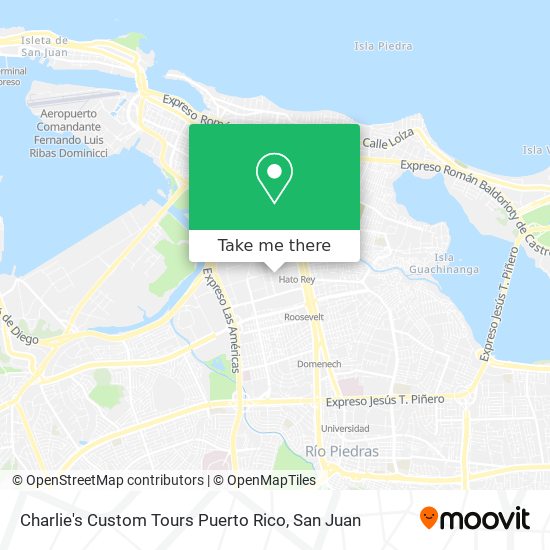 Charlie's Custom Tours Puerto Rico map