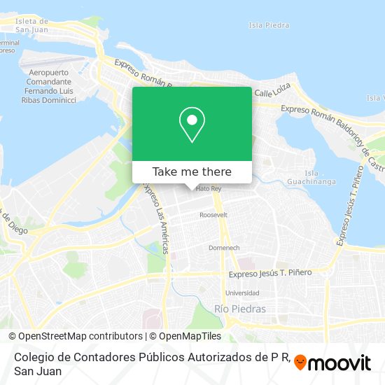 Colegio de Contadores Públicos Autorizados de P R map