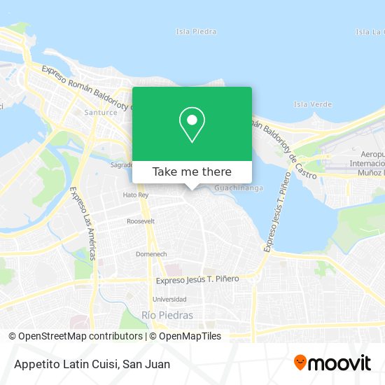 Appetito Latin Cuisi map