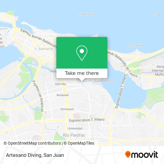 Artesano Diving map