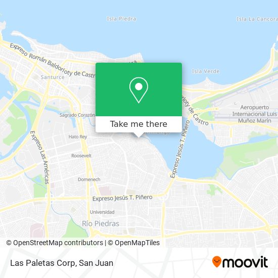 Las Paletas Corp map