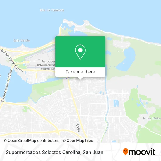 Supermercados Selectos Carolina map