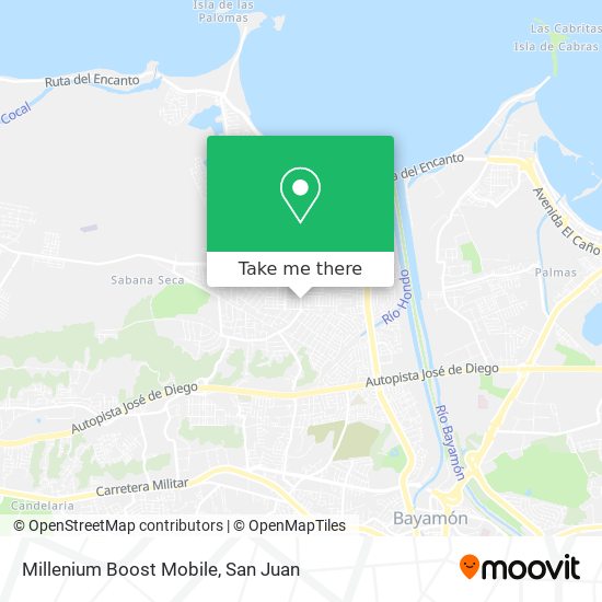 Millenium Boost Mobile map