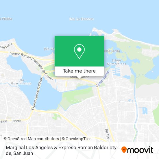 Marginal Los Angeles & Expreso Román Baldorioty de map