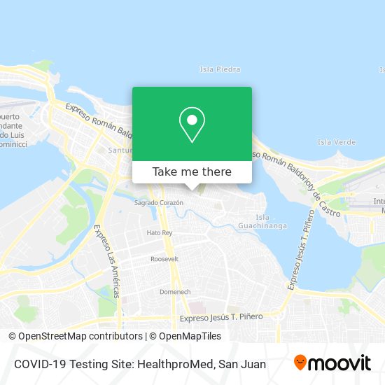 COVID-19 Testing Site: HealthproMed map