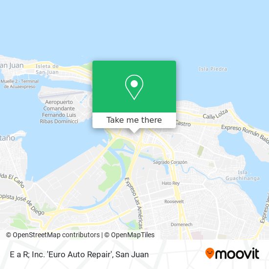 Mapa de E a R; Inc. 'Euro Auto Repair'