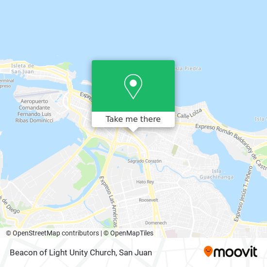 Beacon of Light Unity Church map