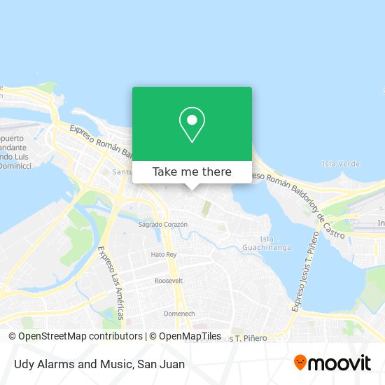 Udy Alarms and Music map