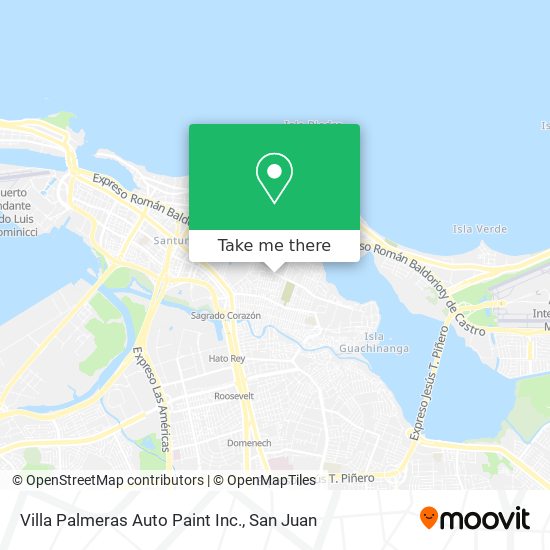 Villa Palmeras Auto Paint Inc. map
