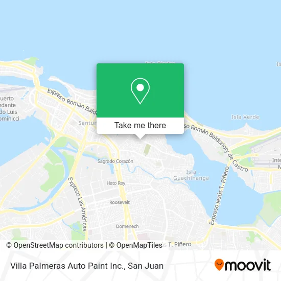 Villa Palmeras Auto Paint Inc. map