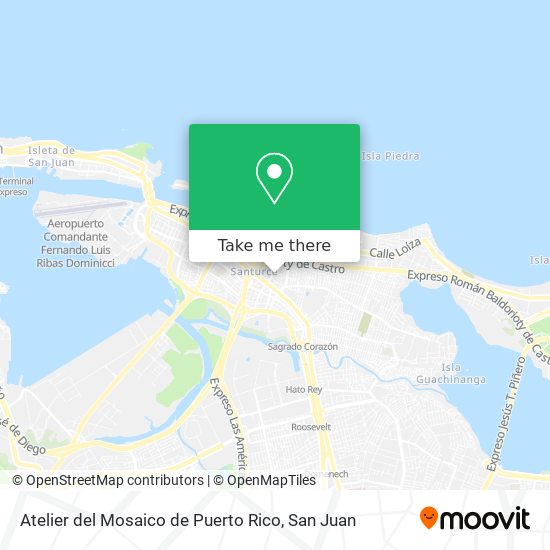 Mapa de Atelier del Mosaico de Puerto Rico