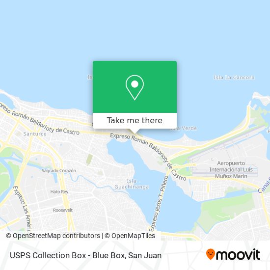 USPS Collection Box - Blue Box map