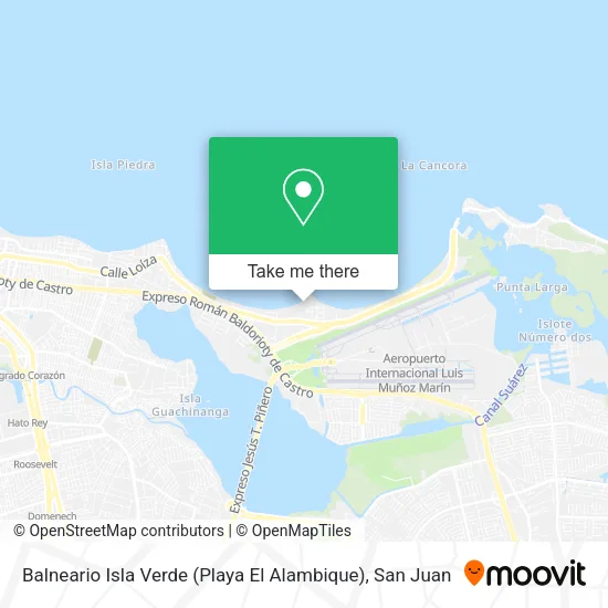 Mapa de Balneario Isla Verde (Playa El Alambique)