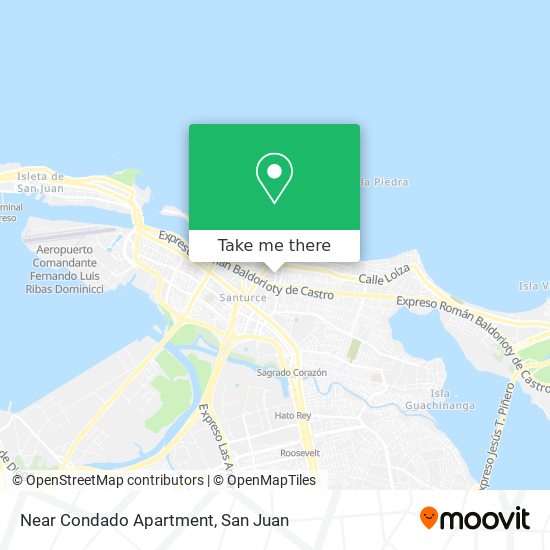 Near Condado Apartment map