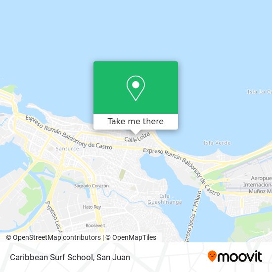 Caribbean Surf School map