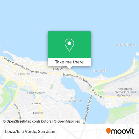 How to get to Loiza Isla Verde in Santurce by Train Bus or Ferry