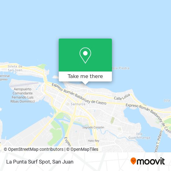 La Punta Surf Spot map