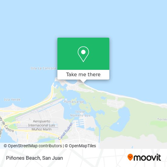 Piñones Beach map