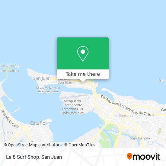 La 8 Surf Shop map