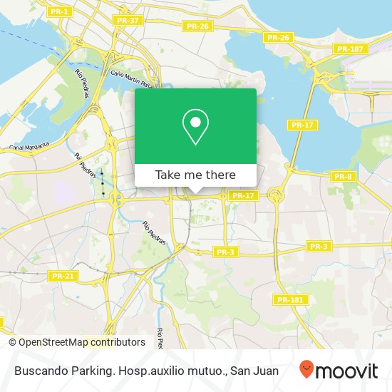 Buscando Parking. Hosp.auxilio mutuo. map