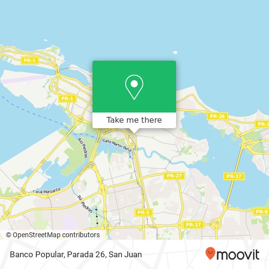 Banco Popular, Parada 26 map