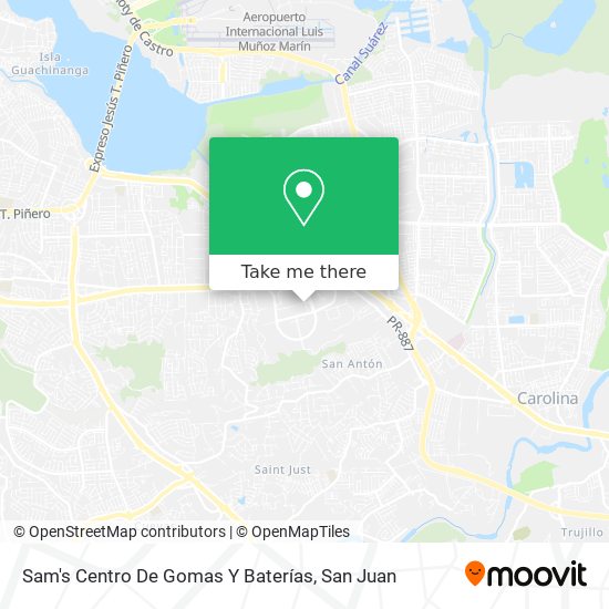 Sam's Centro De Gomas Y Baterías map