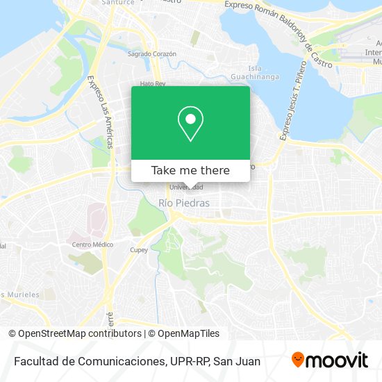 Facultad de Comunicaciones, UPR-RP map