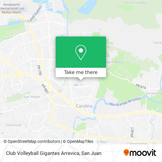 Club Volleyball Gigantes Arrevica map